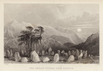 Druidsstenen nær Keswick af Thomas Allom