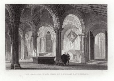 Galilæa i den vestlige ende af Durham Cathedral af Thomas Allom