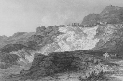 Ruinerne af Hierapolis, nu kaldet Pambouk Kaleh, på vej fra Laodikea af Thomas Allom