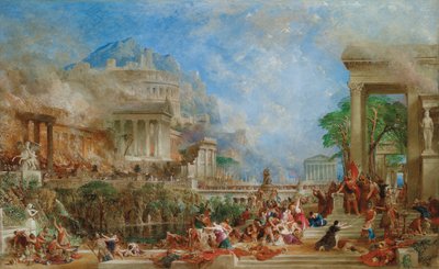 Plyndringen af Korinth, 1870 af Thomas Allom