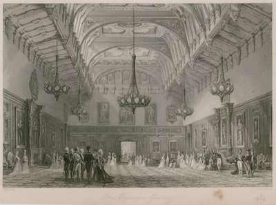 Waterloo Gallery, Buckingham Palace. Udgivet 1840 af Thomas Allom