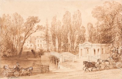 Thorncroft, nær Leatherhead af Thomas Allom