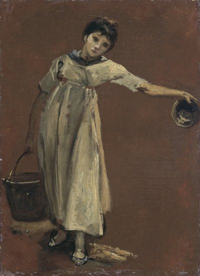 Pige med spand (olie på lærred) af Thomas Barker of Bath