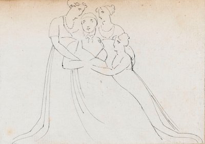 Nelsons niecer - Miss Bolton og Charlotte Nelson, senere Lady Hood af Thomas Baxter