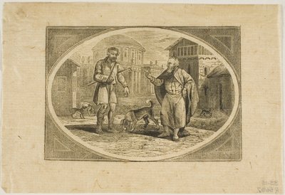 Fabel: En mand bidt af en hund af Thomas Bewick