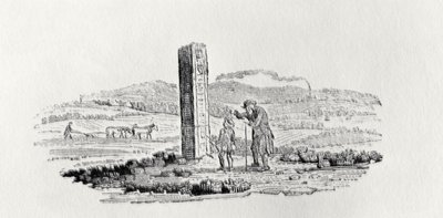 Man and a Boy ved et monument fra 
