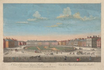Udsigt over Grosvenor Square, London af Thomas Bowles