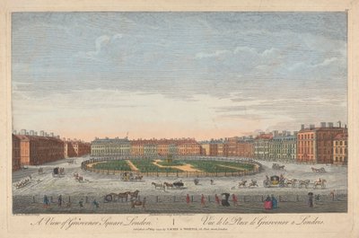 Udsigt over Grosvenor Square, London af Thomas Bowles