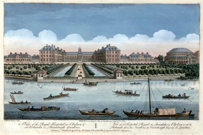 En udsigt over Royal Hospital i Chelsea og Rotunda i Ranelagh Gardens, London, 1751 af Thomas Bowles