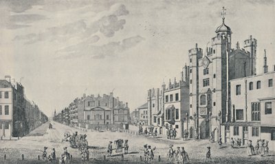 Udenfor St. James Palace, Pall Mall, 1740-1760, 1920 af Thomas Bowles