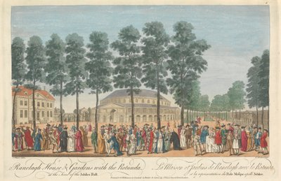 Ranelagh House & Gardens med Rotunden på tidspunktet for jubilæumsballet af Thomas Bowles