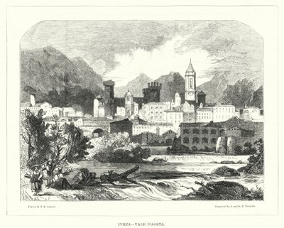 Ivrea, Aosta-dalen (gravering) af Thomas Brabazon Aylmer