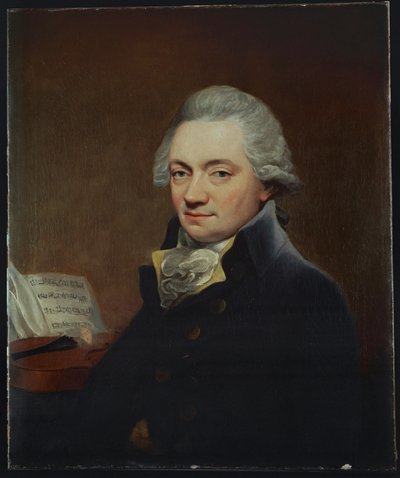 Johann Peter Salomon Joseph Haydns forlægger i London ... (olie på lærred) af Thomas Bush Hardy