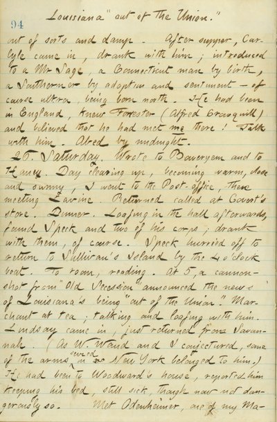 Thomas Butler Gunn Diaries- bind 15, side 104, 25. januar 1861 af Thomas Butler Gunn