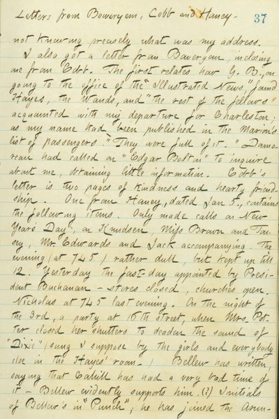 Thomas Butler Gunn Diaries- bind 15, side 44, 6. januar 1861 af Thomas Butler Gunn