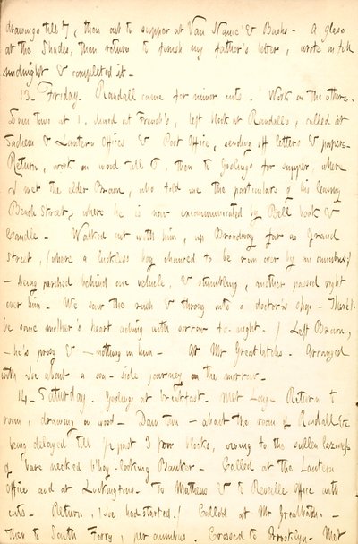 Thomas Butler Gunn Diaries- bind 5, side 16, 12.-14. August 1852 af Thomas Butler Gunn
