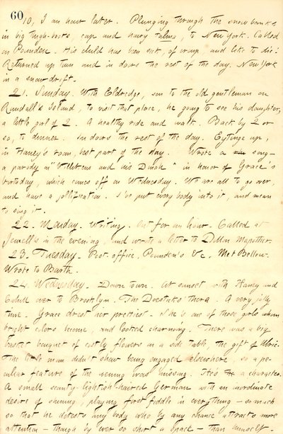 Thomas Butler Gunn Diaries- bind 9, side 71, 20.-24. Februar 1858 af Thomas Butler Gunn