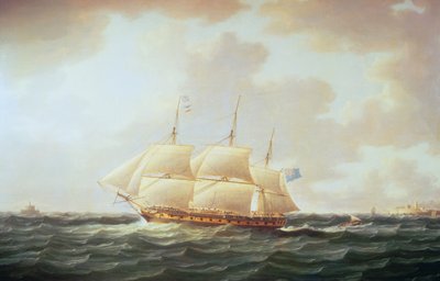 H.M.S. Minerva af Thomas Buttersworth