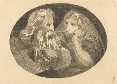 Lear og Cordelia af Thomas Butts, Jr. after William Blake