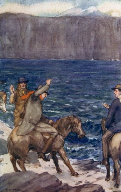 Illustration til A Journey to the Center of the Earth af Jules Verne (farve litho) af Thomas Cantrell Dugdale