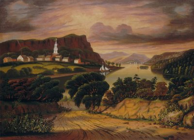 Lake George og landsbyen Caldwell, midten af det 19. århundrede. af Thomas Chambers