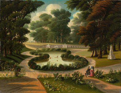 Mount Auburn Cemetery, midten af det 19. århundrede. af Thomas Chambers