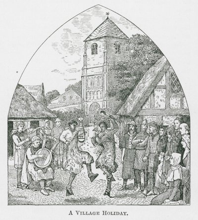 En landsbyferie (litografi) af Thomas Charles Barfield