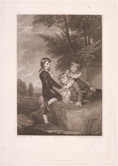 Thomas Philip tredje Lord Grantham, derefter Earl De Grey, med sine brødre, Frederick John og Philip af Thomas Cheesman