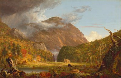 En udsigt over bjergpasset kaldet the Notch of the White Mountains Crawford Notch, 1839. af Thomas Cole