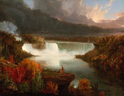 Fjern udsigt over Niagara Falls af Thomas Cole