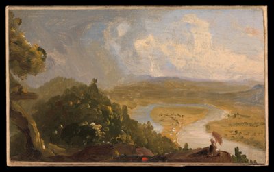 Skitse til Udsigt fra Mount Holyoke, Northampton, Massachusetts, efter et tordenvejr (Flodsløjfen) af Thomas Cole