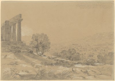 Junos tempel, Agrigento af Thomas Cole
