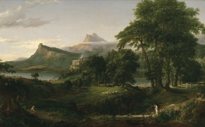 The Course of Empire: The Arcadian or Pastoral State, ca. 1836 (olie på lærred) af Thomas Cole