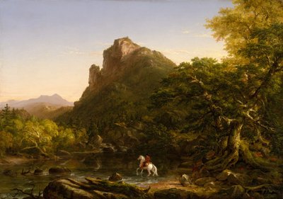 The Mountain Ford, 1846. af Thomas Cole