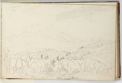 Udsigt over Schroon Mountain Looking North 28. juni af Thomas Cole