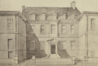 Sir John Houblons hus (litho) af Thomas Colman (after) Dibdin