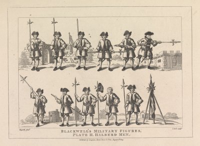 Blackwells militærfigurer, plade II, hellebarde mænd af Thomas Cook