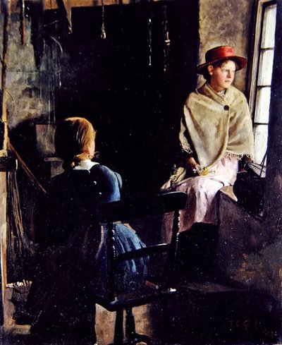 A Cottage Interior, Newlyn (1884 (olie på lærred) af Thomas Cooper Gotch