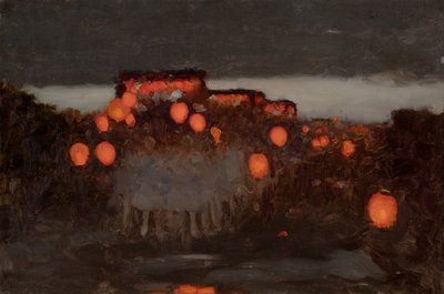 Lanterneparade (olie på lærred) af Thomas Cooper Gotch