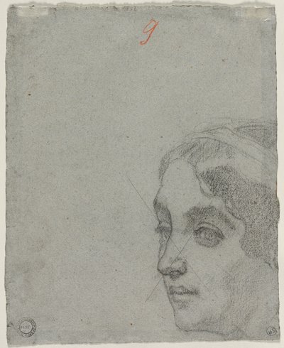 Head of a Woman verso, ca. 1857. af Thomas Couture