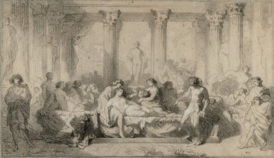 Studie til "Romernes dekadence" af Thomas Couture