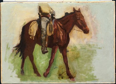 Skitse til "Cowboys in the Badlands" af Thomas Cowperthwait Eakins
