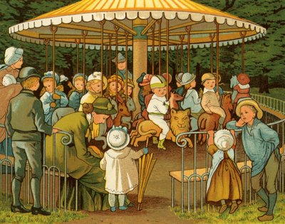 God tur eller karrusel i Paris, Champs Elysees af Thomas Crane