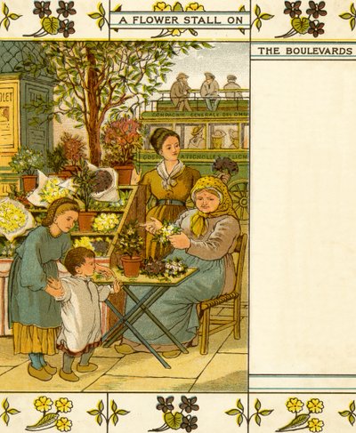 Paris blomsterbod på en af hovedgaderne af Thomas Crane