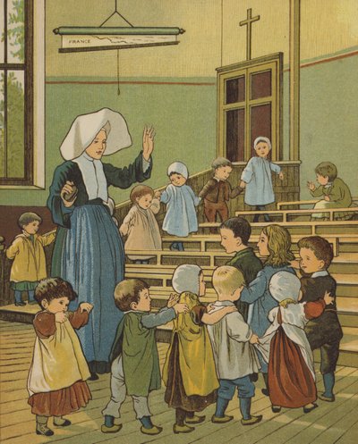 Rouen: skolebor (farve litho) af Thomas Crane
