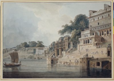 Dasashwamedh Ghat, Benaras af Thomas Daniell