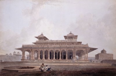 En del af paladset inden for fortet i Allahabad, af Thomas Daniell