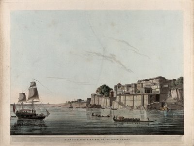 Ramnugur nær Bernares ved floden Ganges af Thomas Daniell