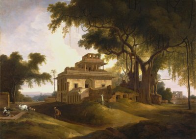 Ruinerne af Nauratan, Sasaram, Bihar af Thomas Daniell