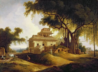 Ruinerne af Nauratan, Sasaram, Bihar af Thomas Daniell
